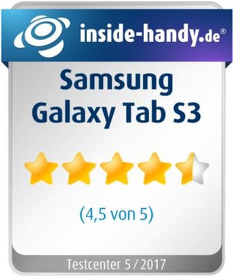 Testsiegel Samsung Galaxy Tab S3