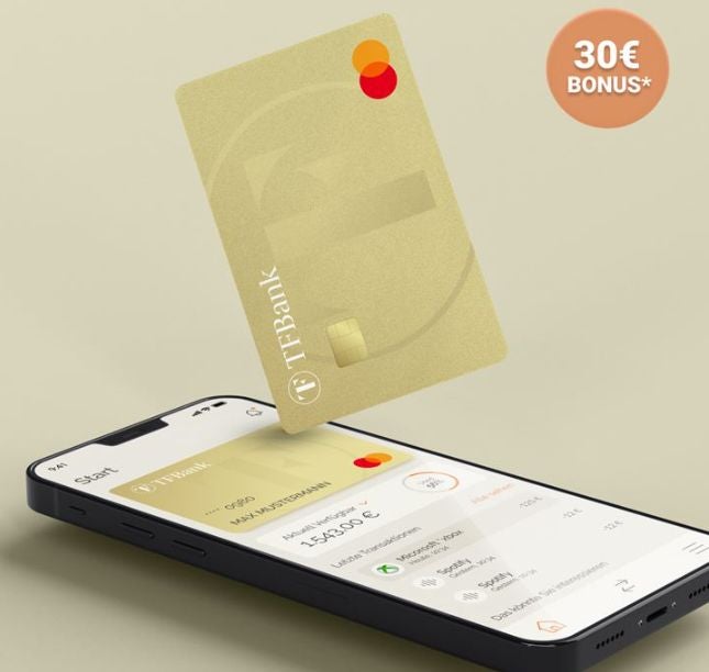 TF Bank Kreditkarte mit 30 Euro Bonus (bis 31. März)