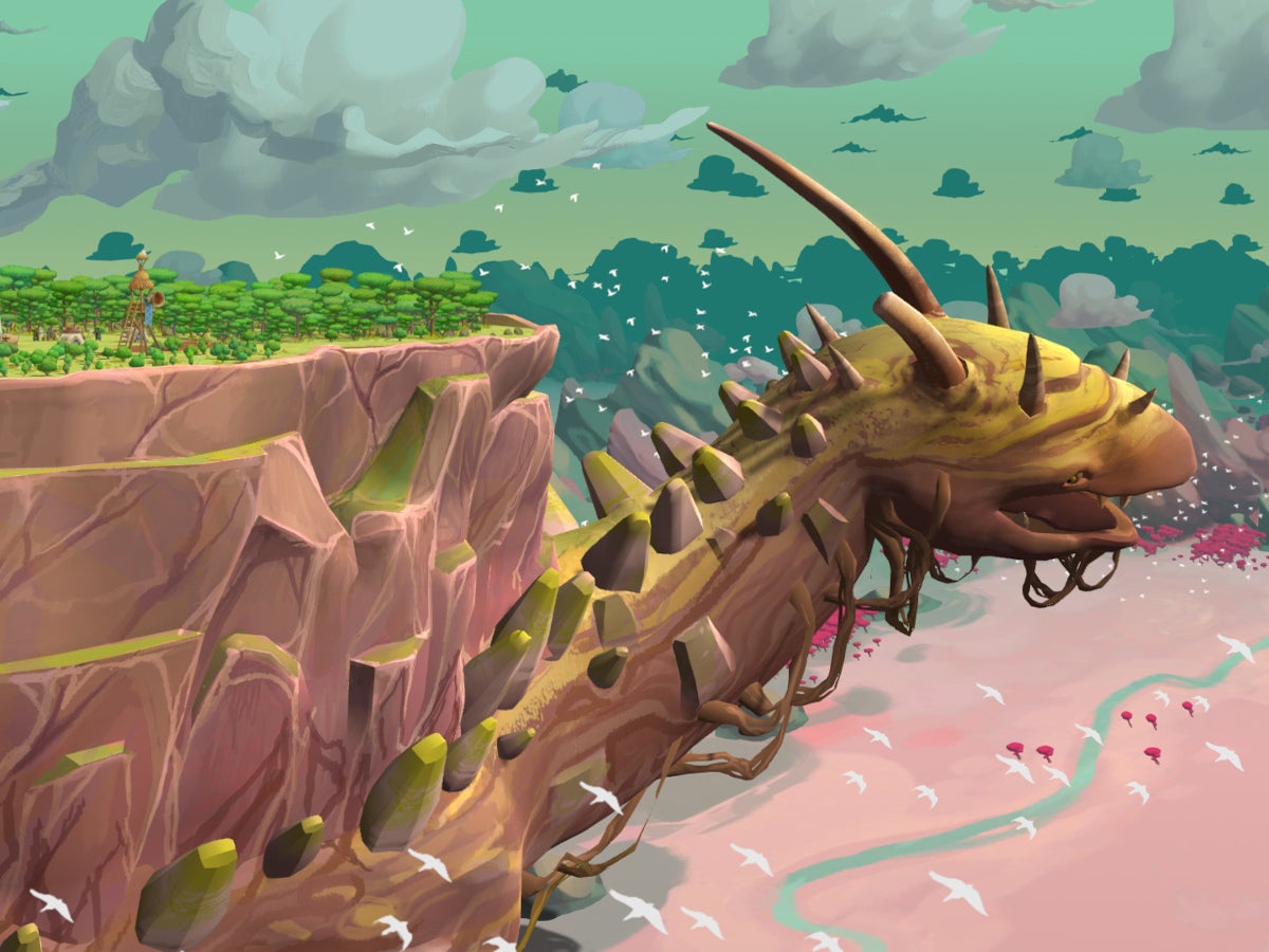 #„The Wandering Village“: In diesem Spiel baust du eine Stadt auf einem Dino