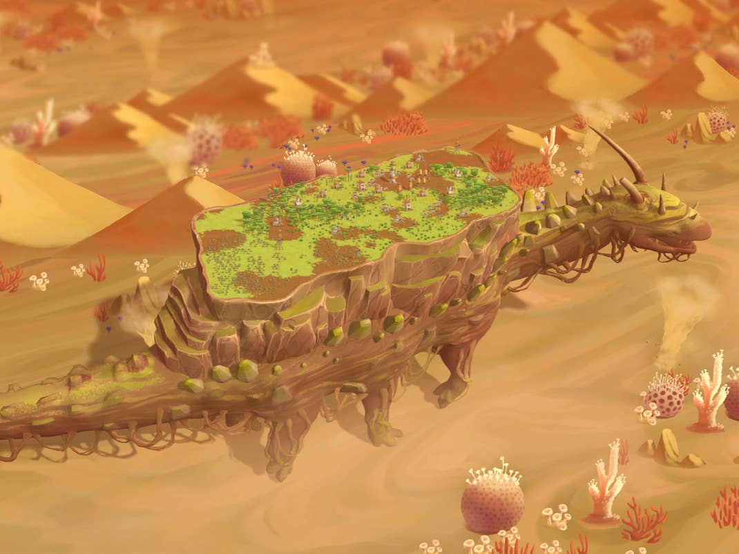"The Wandering Village" Gameplay Screenshot.