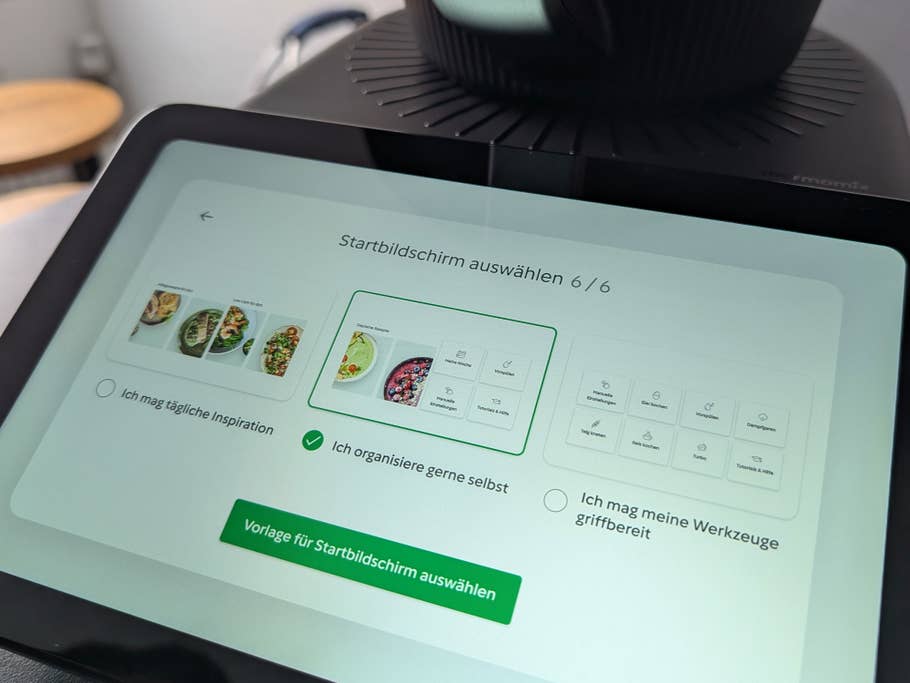 Einrichtung der Software des Thermomix TM7 auf dem Display