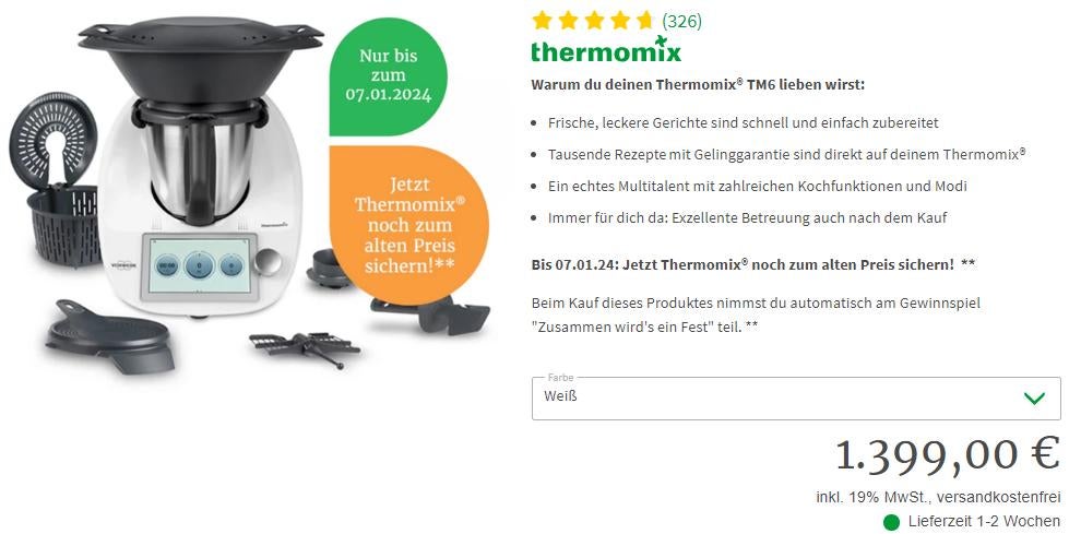 Thermomix im Vorwerk Online Shop