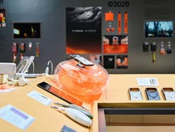Torras Handyhülle auf einem Ausstellungsstand