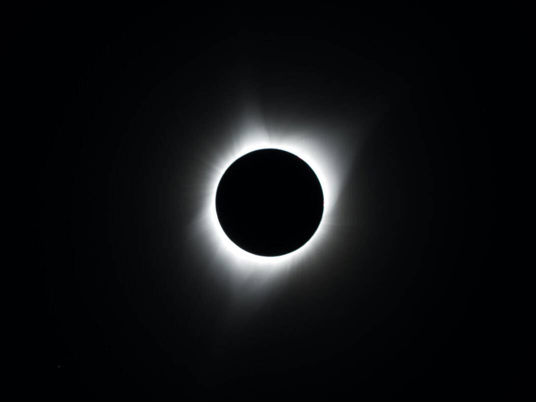 Eine totale Sonnenfinsternis, aufgenommen in den USA