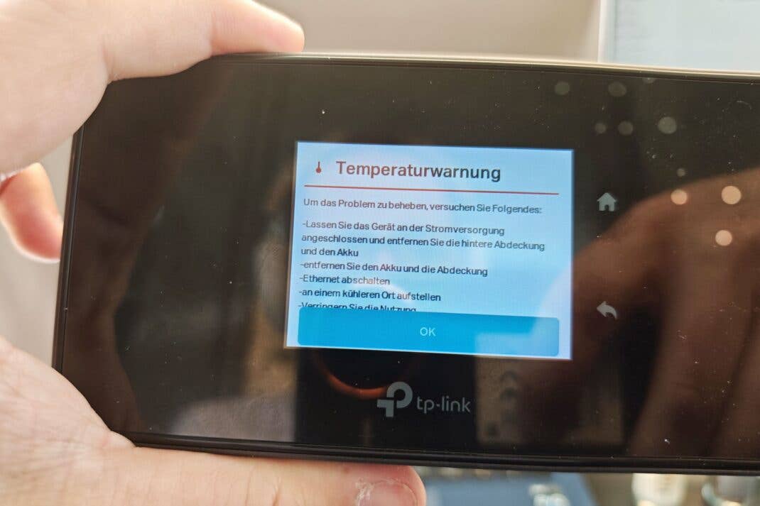 Überhitzung beim TP-Link M8550