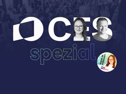 Titelbild zur CES-Spezialfolge des überMORGEN-Podcast von inside digital.
