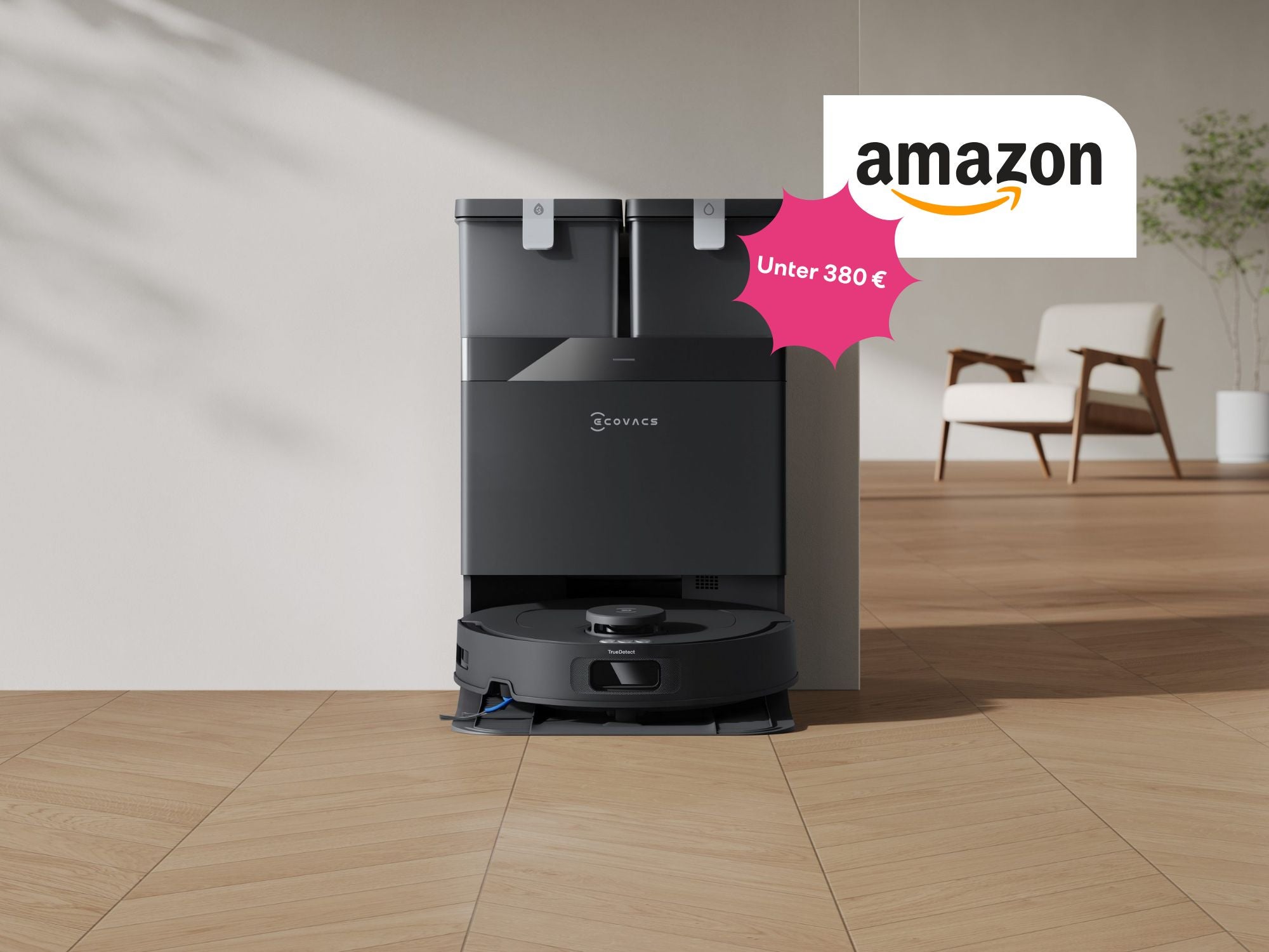 Irrer Amazon-Deal: Ecovacs Saugroboter mit Servicestation für weniger als 380 Euro – er kann auch wischen!