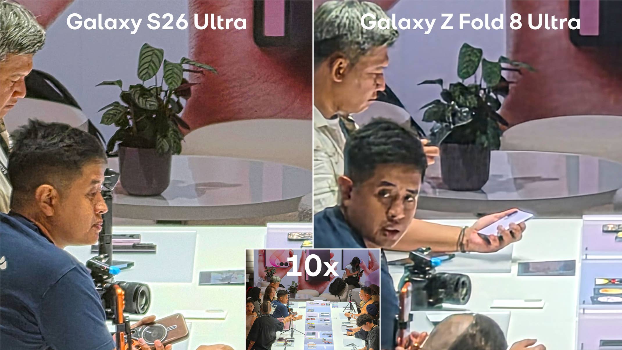 Testfoto bei 10x-Zoom vom Galaxy S26 Ultra und Galaxy Z Fold 8 Ultra im Vergleich