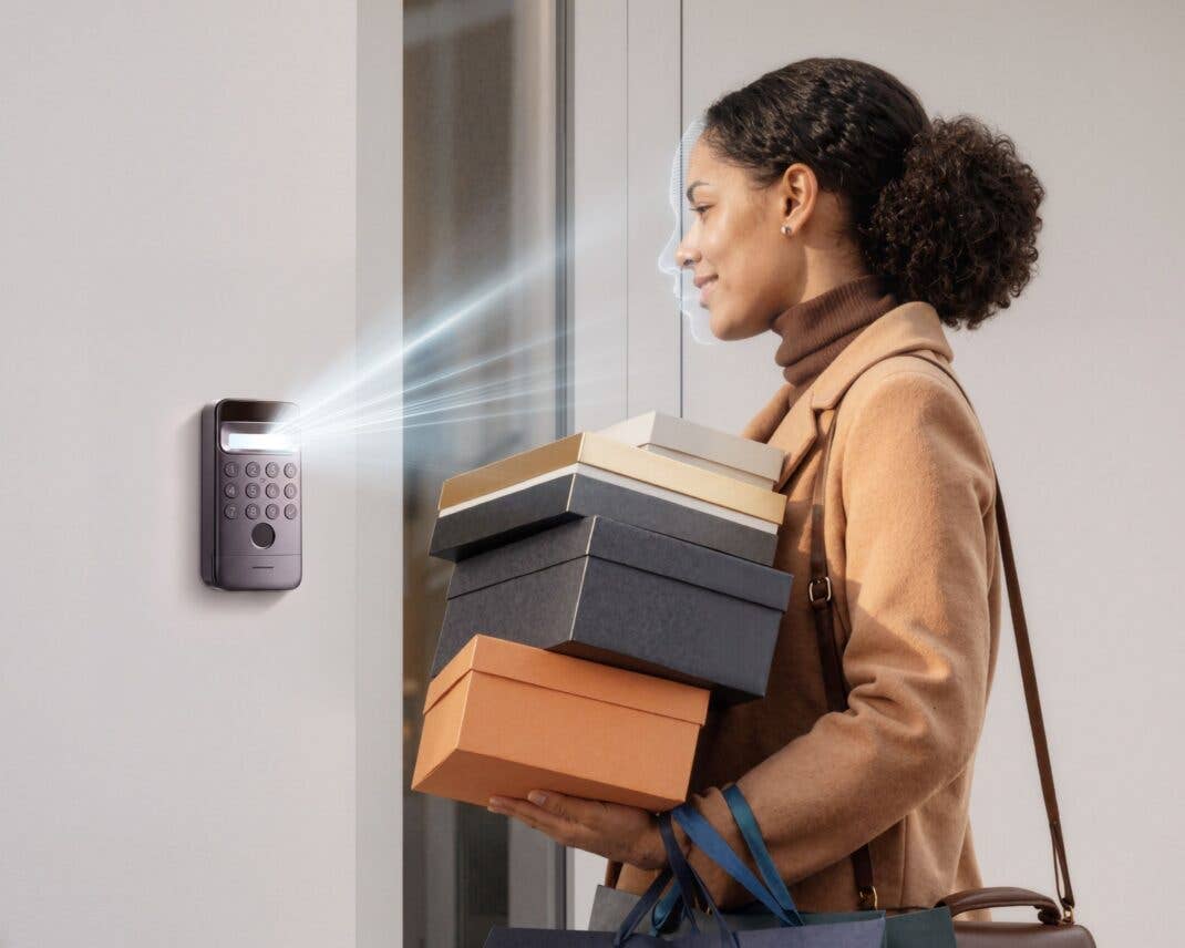 Gesichtserkennung des SwitchBot Smart Lock Ultra Max Vision Pro Combo