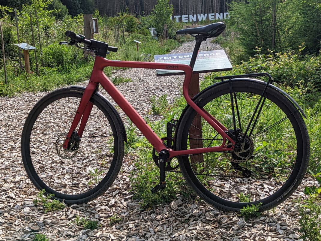 Urwahn Platzhirsch E-Bike auf Waldboden