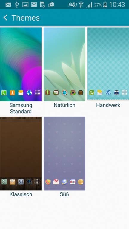 Verschiedene Themes auf dem Galaxy A5 und dem A3