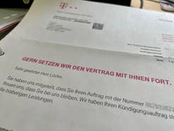 Bestätigungsschreiben der Deutschen Telekom zu einer Vertragsverlängerung