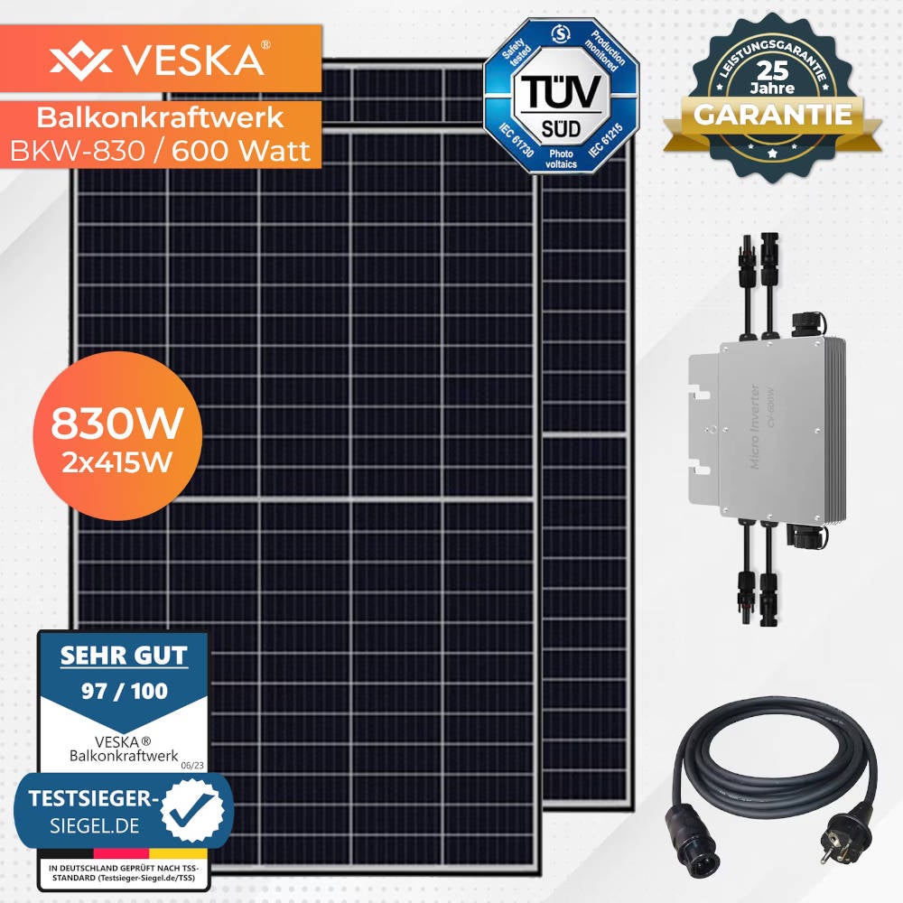 Veska Balkonkraftwerk 830W/600W