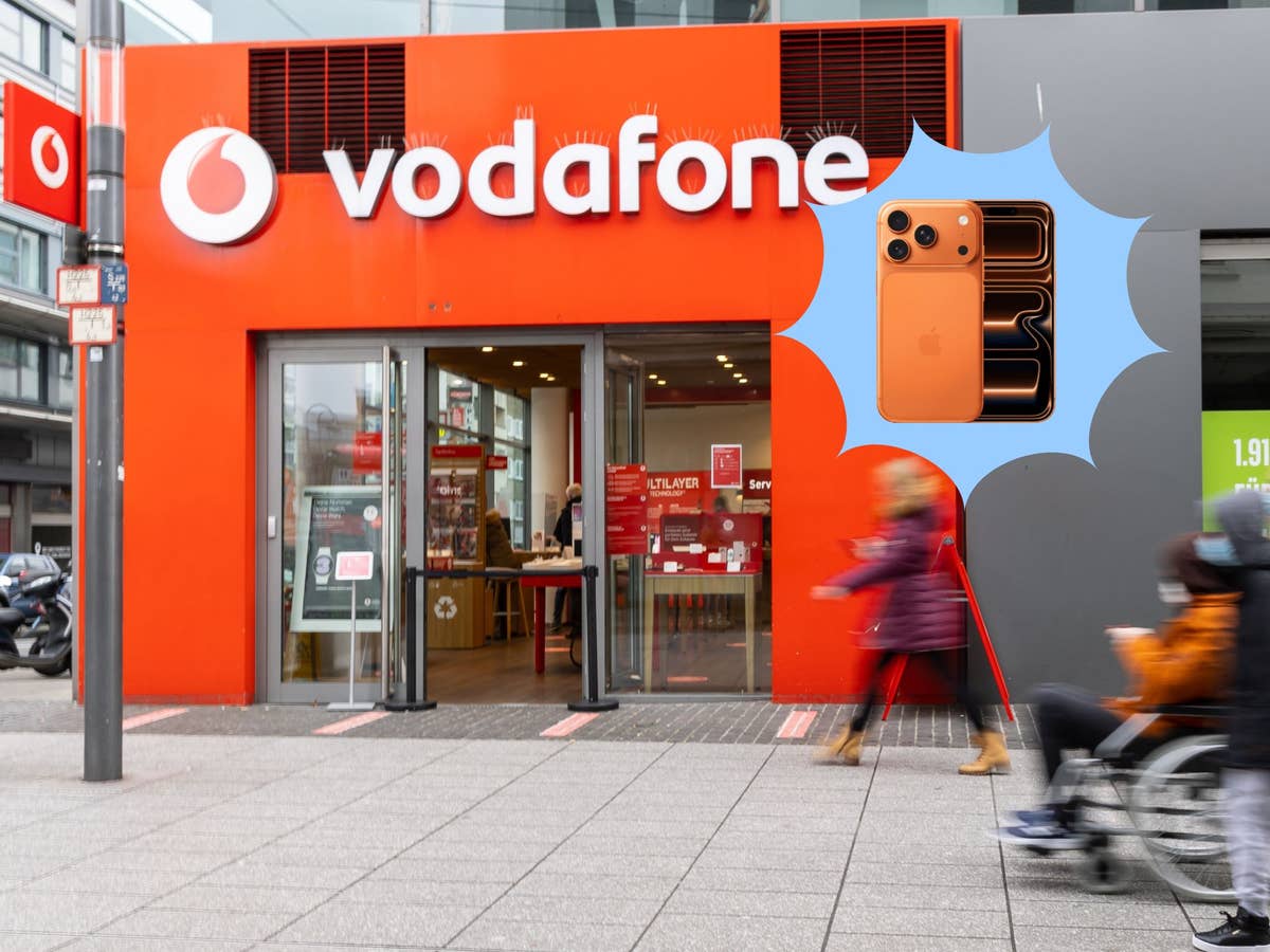 Vodafone-Store in einer Stadt