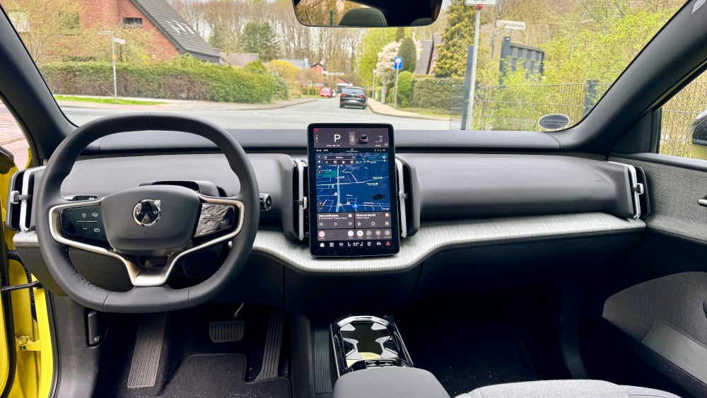 Innenraum-Ansicht des Cockpits im Volvo EX30.