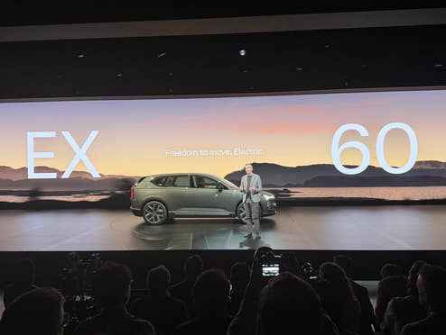 Premiere des Volvo EX60 in Stockholm. Premiere des Volvo EX60 in Stockholm.