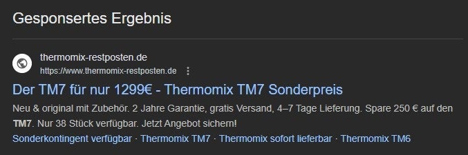 Vorwerk Thermomix TM7-Anzeige