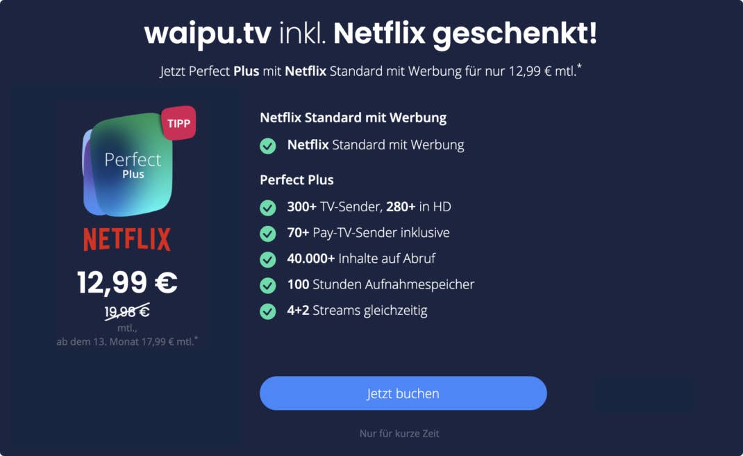 waipu Oster-Aktion mit Netflix