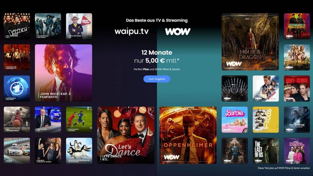 waipu.tv und WOW-Streaming Oster-Angebot 2024