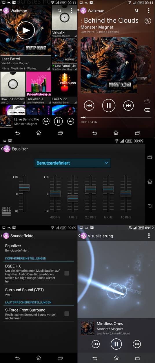 Walkman-App des Sony Xperia Z3 Compact