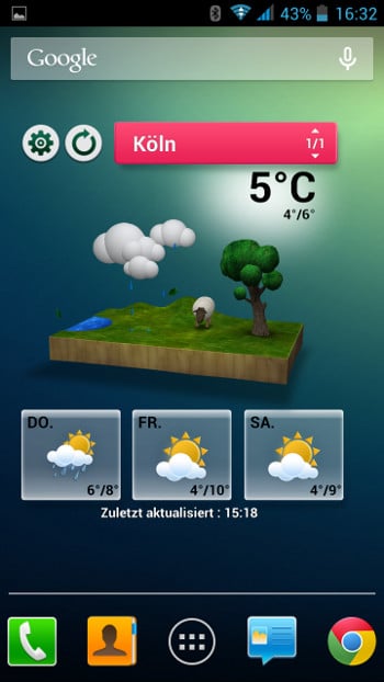 Wetter-Widget Wiko Stairway Wetter-Widget Wiko Stairway