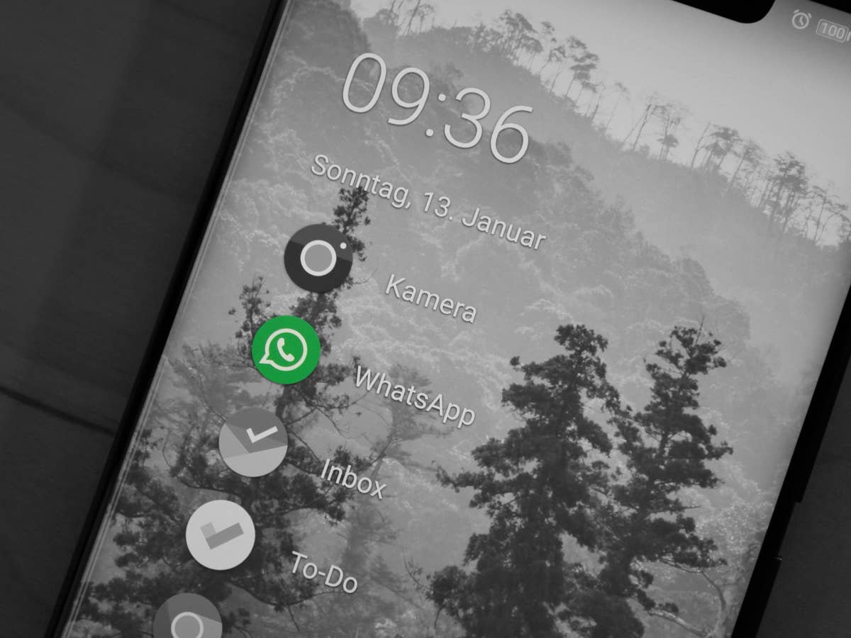 WhatsApp Icon auf Smartphone Homescreen
