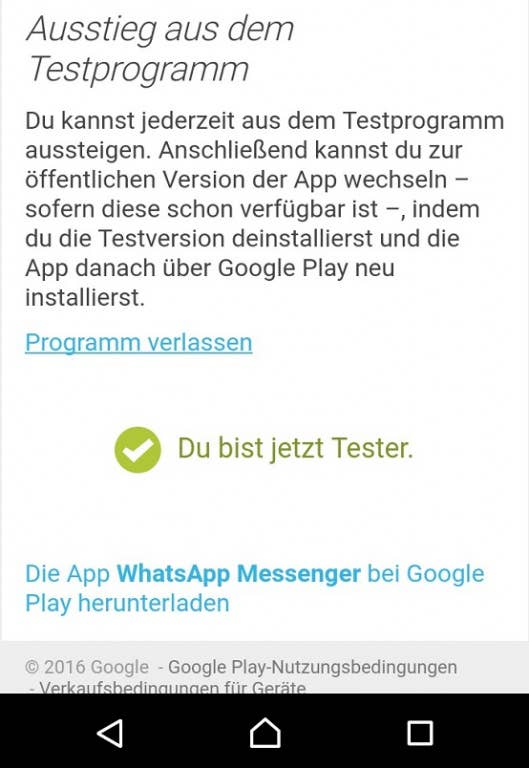 WhatsApp Beta-Tester werden