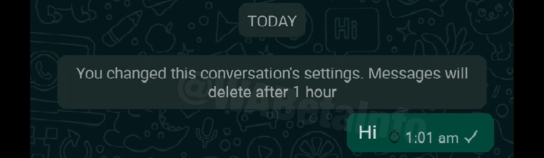WhatsApp Nachricht zerstört sich von selbst