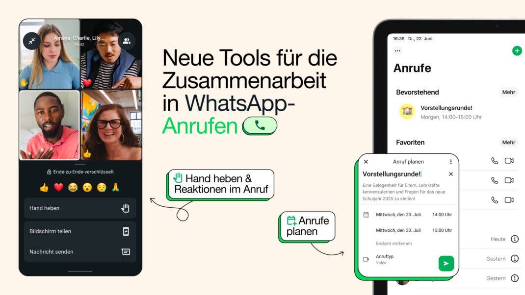 WhatsApp kündigt eine Reihe neuer Features für Anrufe an