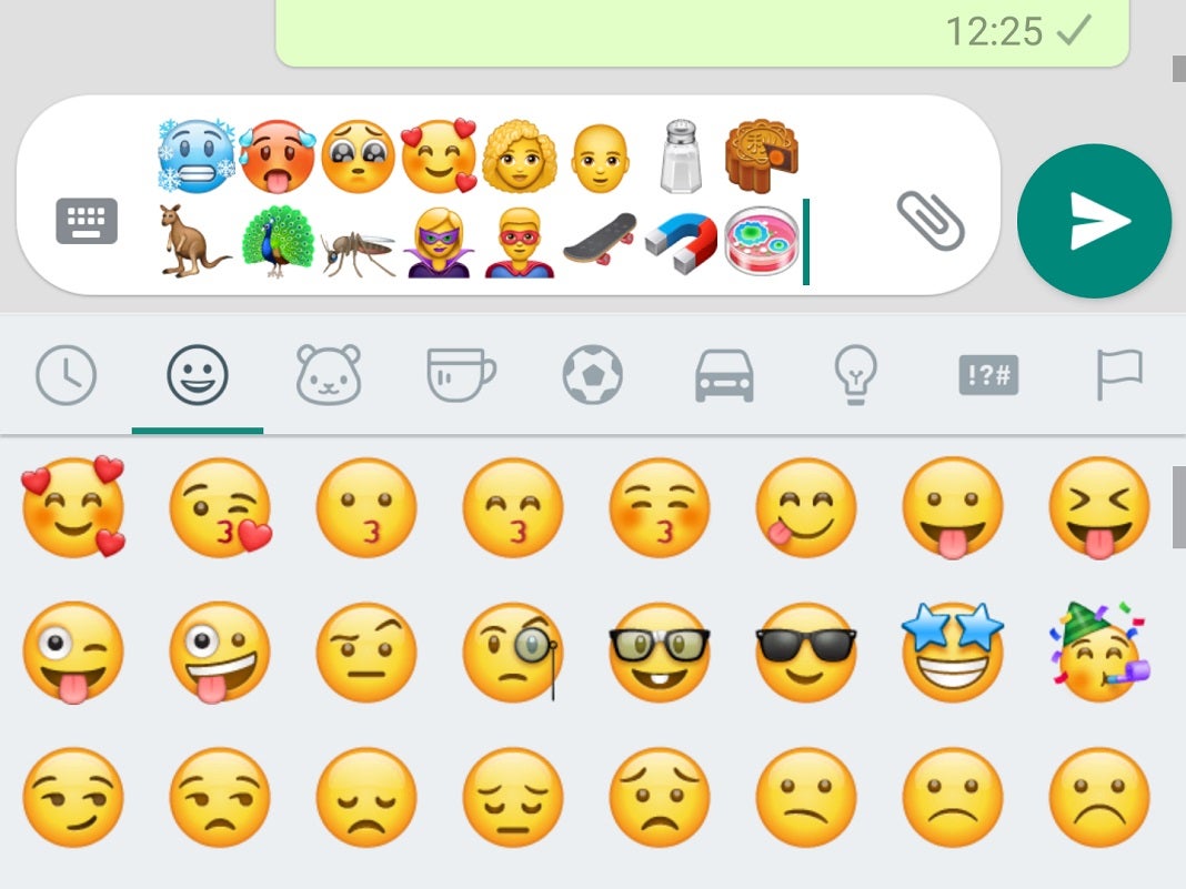 WhatsApp-Update: Zahlreiche neue Emojis und Smileys verfügbar.