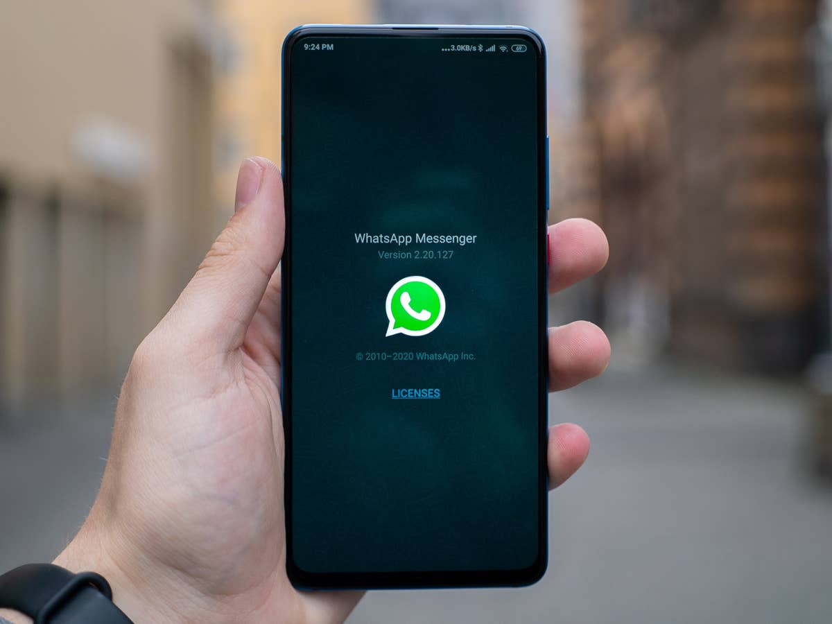 La pantalla de inicio de WhatsApp al usar la aplicación.