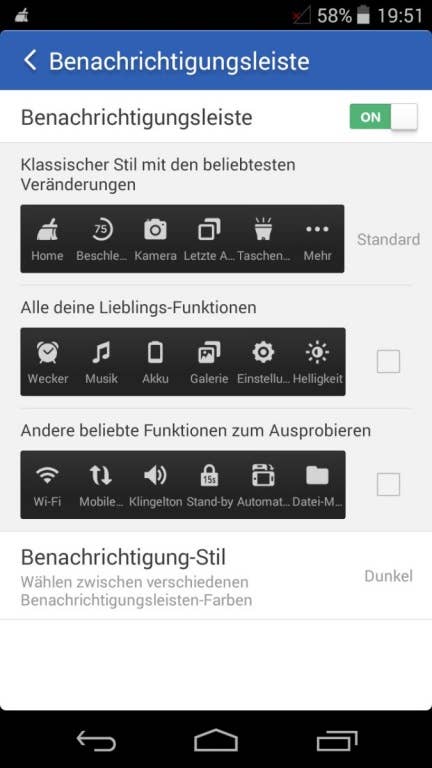 Wiko Highway Pure: Das Menü des Franzosen