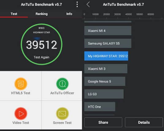 Wiko Highway Star im AnTuTu-Benchmark Wiko Highway Star im AnTuTu-Benchmark