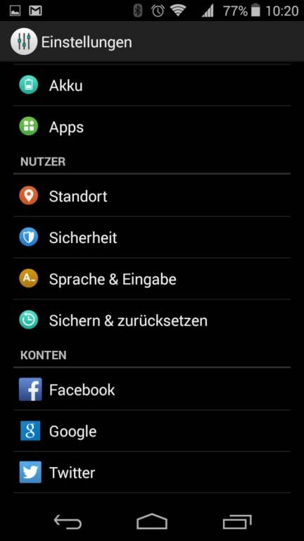 Wiko Ridge 4G: Screenshots Android 4.4.4 und Nutzeroberfläche