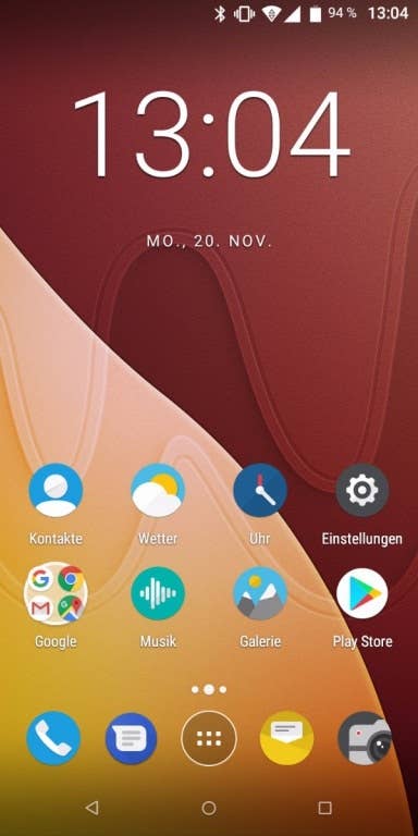 Wiko View Prime im Test: Das Menü