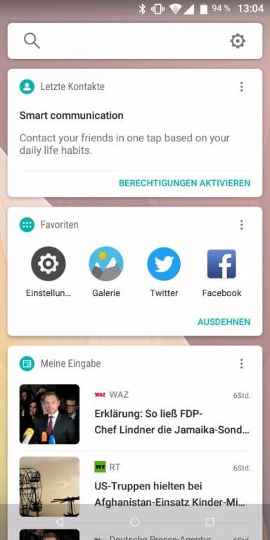 Wiko View Prime im Test: Das Menü