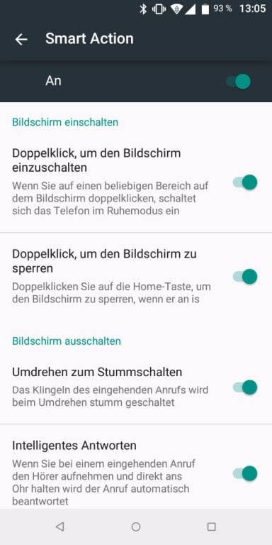 Wiko View Prime im Test: Das Menü