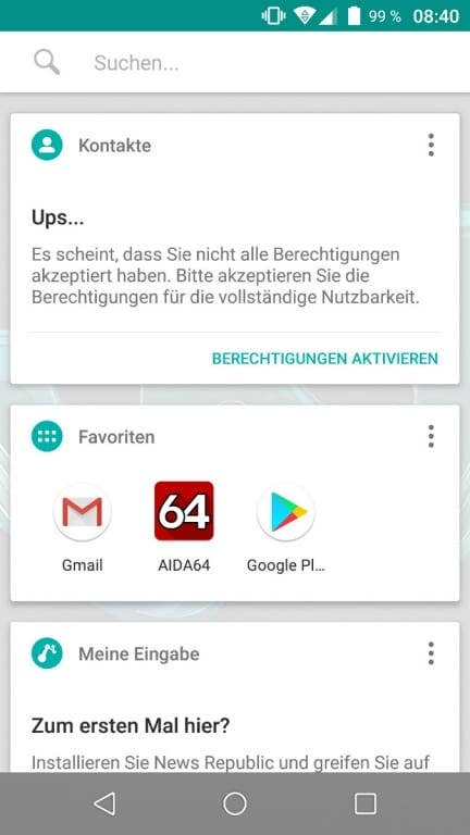 Wiko WIM im Test: Menü und Einstellungen