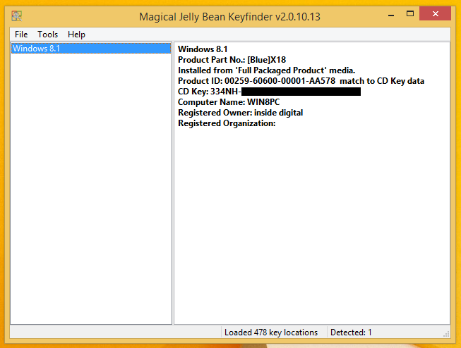 Windows 8.1 Key finden