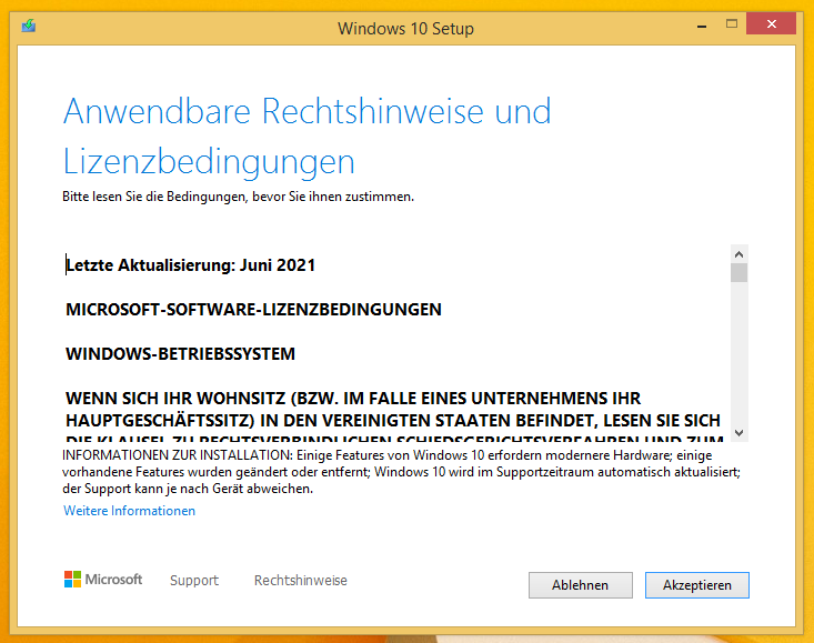 Windows Upgrade Schritt 4