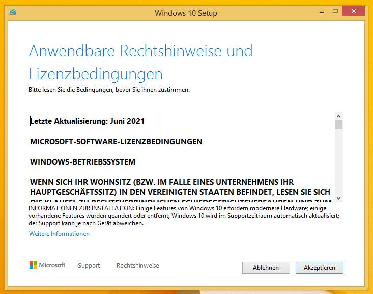 Windows Upgrade Schritt 4