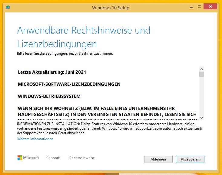 Windows Upgrade Schritt 4