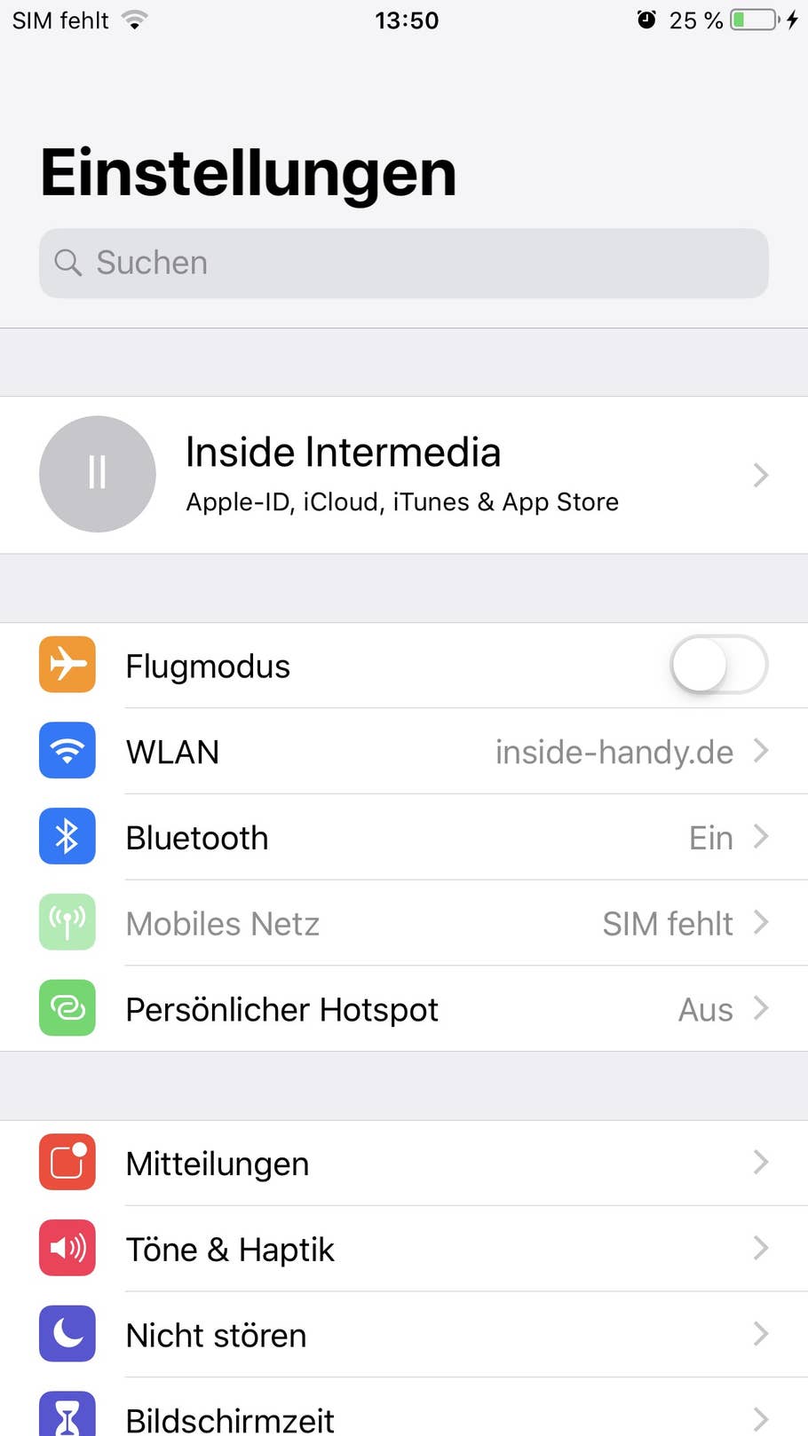 WLAN-Hotspot auf einem iOS-Gerät einrichten