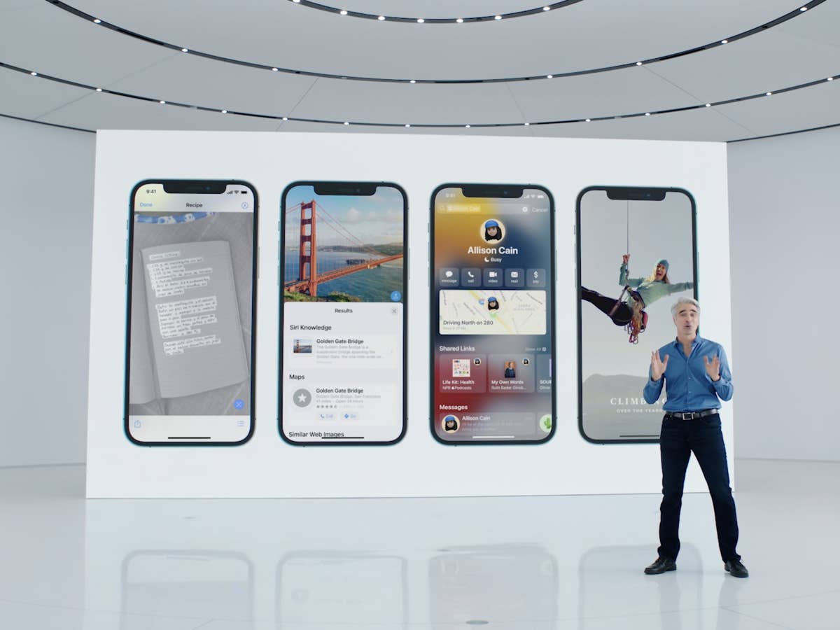 Apples Craig Federighi präsentiert iOS 15