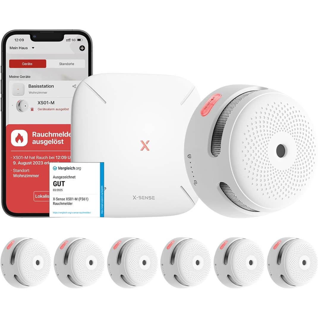 X-Sense Smart Rauchmelder XS01-M mit SBS50 Basisstation