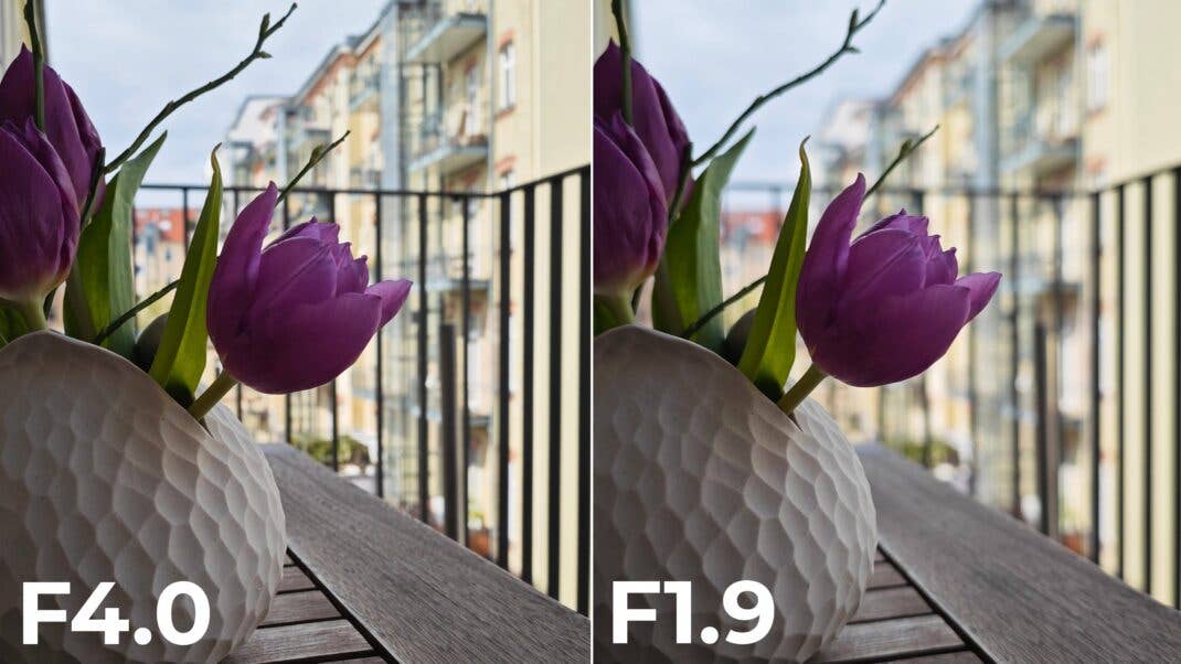 Foto zum Schärfentiefe-Vergleich mit offener und geschlossener Blende beim Xiaomi 13 Ultra