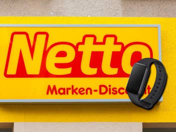 Netto-Marken-Discount Logo an einer Filiale in Seelbach mit einem Xiaomi Band 8