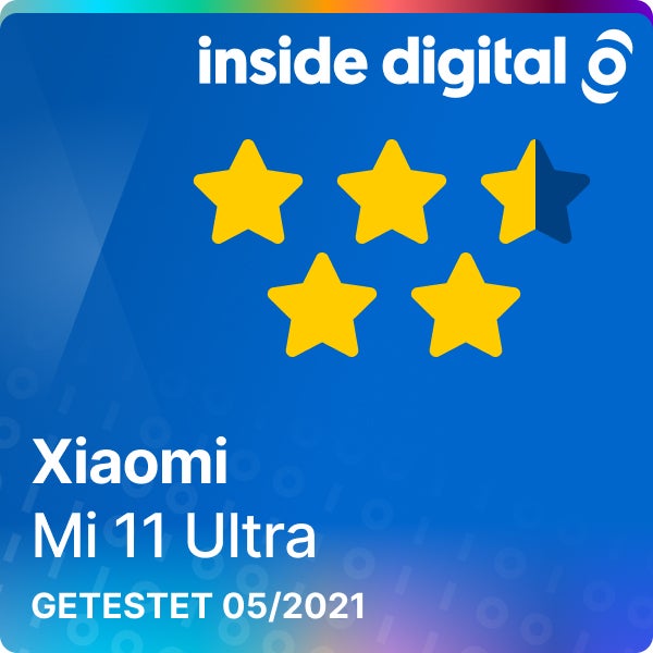 Xiaomi Mi 11 Ultra Testsiegel mit 4,5 von 5 möglichen Sternen