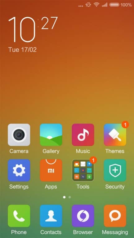 Xiaomi RedMi 2 Screenshots Menü