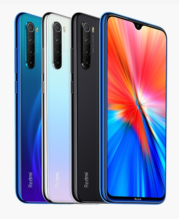 Xiaomi Redmi Note 8 (2021) Vorderseite und Rückseite